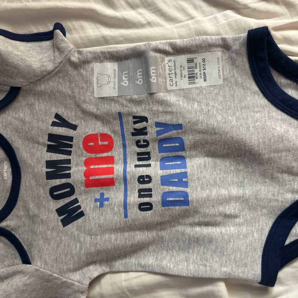 Carter's Gray Baby Slogan Bodysuit
